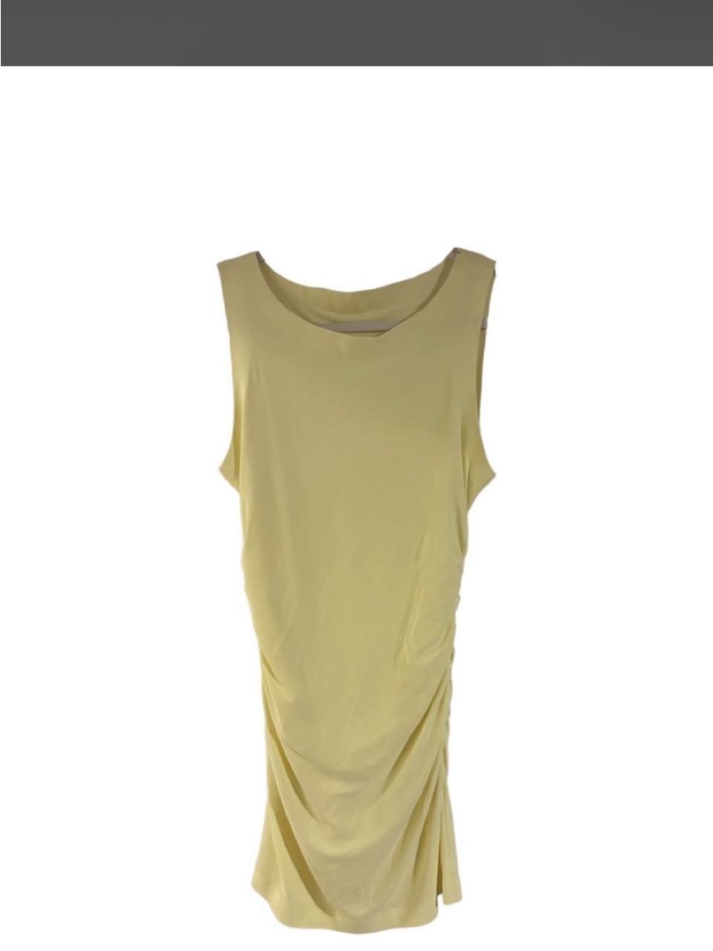 Norma Kamali Sleeveless Midi Dress in Pale Yellow